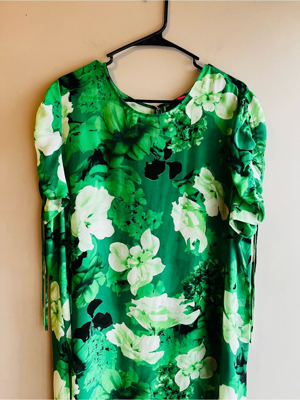 Vince Camuto Green & White Floral Midi Dress XL Beach Resortwear - Picture 2 of 11